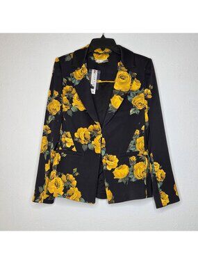NWT Alice + Olivia Women's Mya Printed Blazer - Rosehips